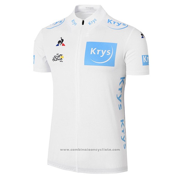 2017 Maillot Cyclisme Tour de France Blanc Manches Courtes et Cuissard